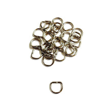 Load image into Gallery viewer, 16mm Welded D-ring 3mm Thick Nickel Plated For Webbing Bags Straps Dog Leads Crafts