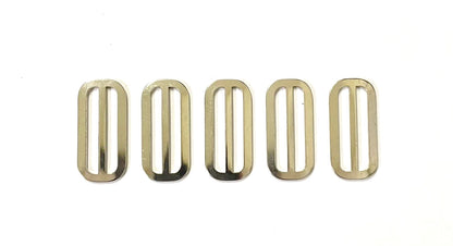 Metal 3 Bar Slides Nickel Plated 13mm 20mm 25mm 32mm 40mm 50mm x1 - x50 For Bags Straps Webbing