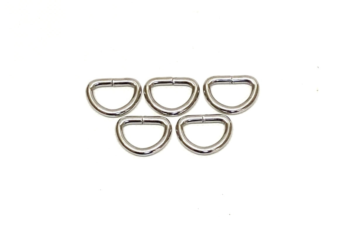 Welded D-ring 10mm - 38mm Nickel Plated For Webbing Straps Bags Handles Dog Leads Collars