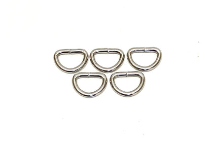 Welded D-ring 10mm - 38mm Nickel Plated For Webbing Straps Bags Handles Dog Leads Collars