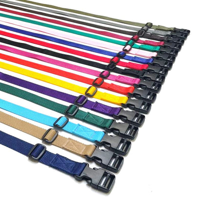 Tie Down Strap Side Release Buckle Belt Luggage Storage Strap 25mm Polypropylene Webbing 19 Colours