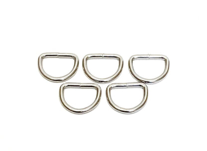 Welded D-ring 10mm - 38mm Nickel Plated For Webbing Straps Bags Handles Dog Leads Collars
