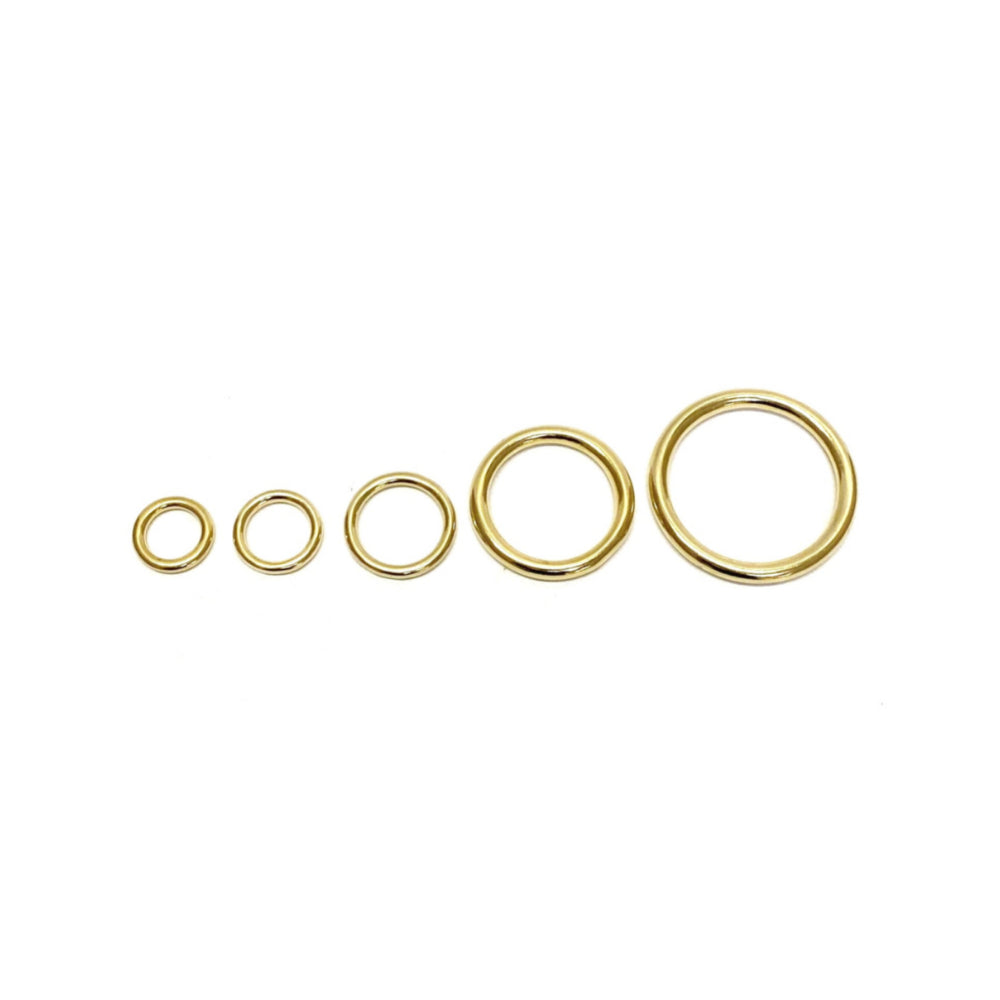 Solid Brass O-Rings 16mm 20mm 25mm 38mm 50mm For Dog Leads Collars Horse Reigns Leather Crafts x2 x5 x10 x25 x50