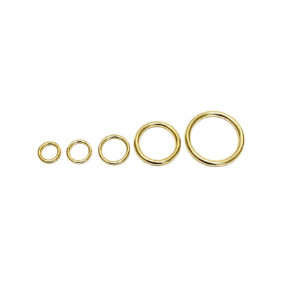 Solid Brass O-Rings 16mm 20mm 25mm 38mm 50mm For Dog Leads Collars Horse Reigns Leather Crafts x2 x5 x10 x25 x50
