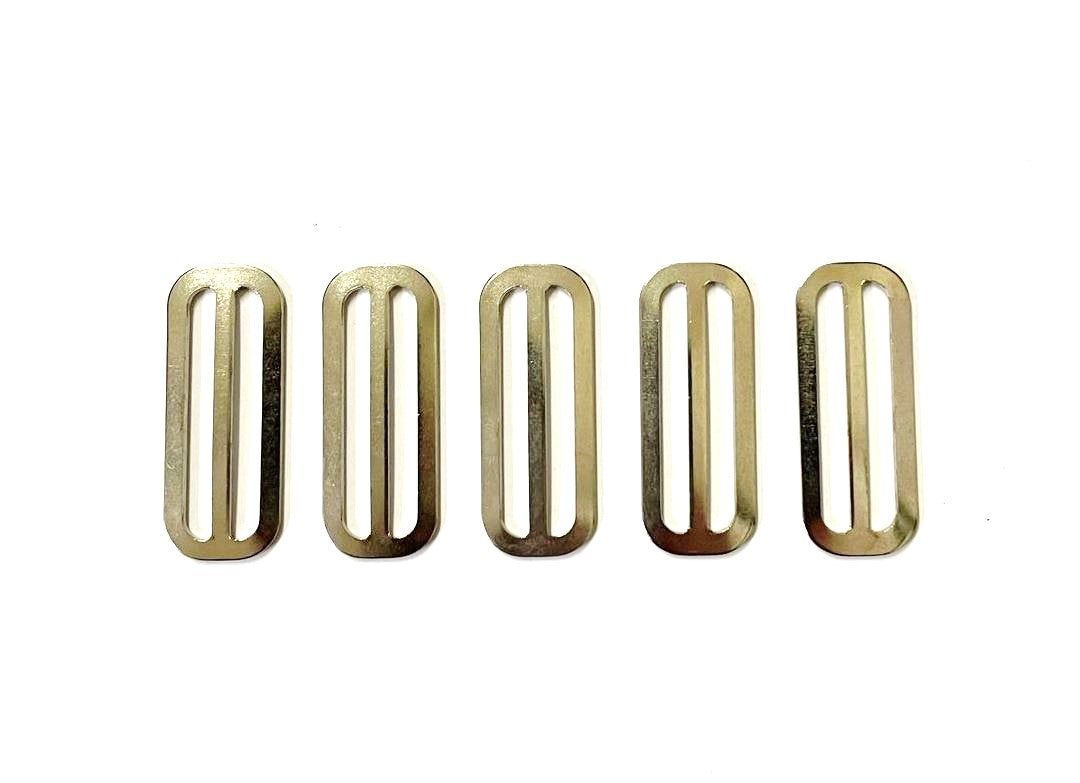Metal 3 Bar Slides Nickel Plated 13mm 20mm 25mm 32mm 40mm 50mm x1 - x50 For Bags Straps Webbing