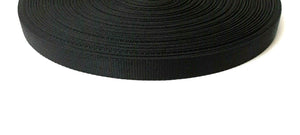 22mm Black Polypropylene Webbing 360kg 1m 2m 5m 10m 25m 50m For Bags Straps Leads