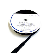 Load image into Gallery viewer, Sew On Hook And Loop Tape White Black 25 Metre Rolls In 16mm 20mm 25mm 38mm 50mm 100mm