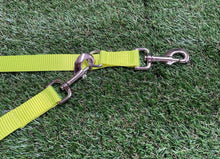 Load image into Gallery viewer, Police Style Dog Training Lead Double Ended Leash Fluorescent Yellow 20mm 25mm