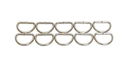 Welded D-ring 10mm - 38mm Nickel Plated For Webbing Straps Bags Handles Dog Leads Collars