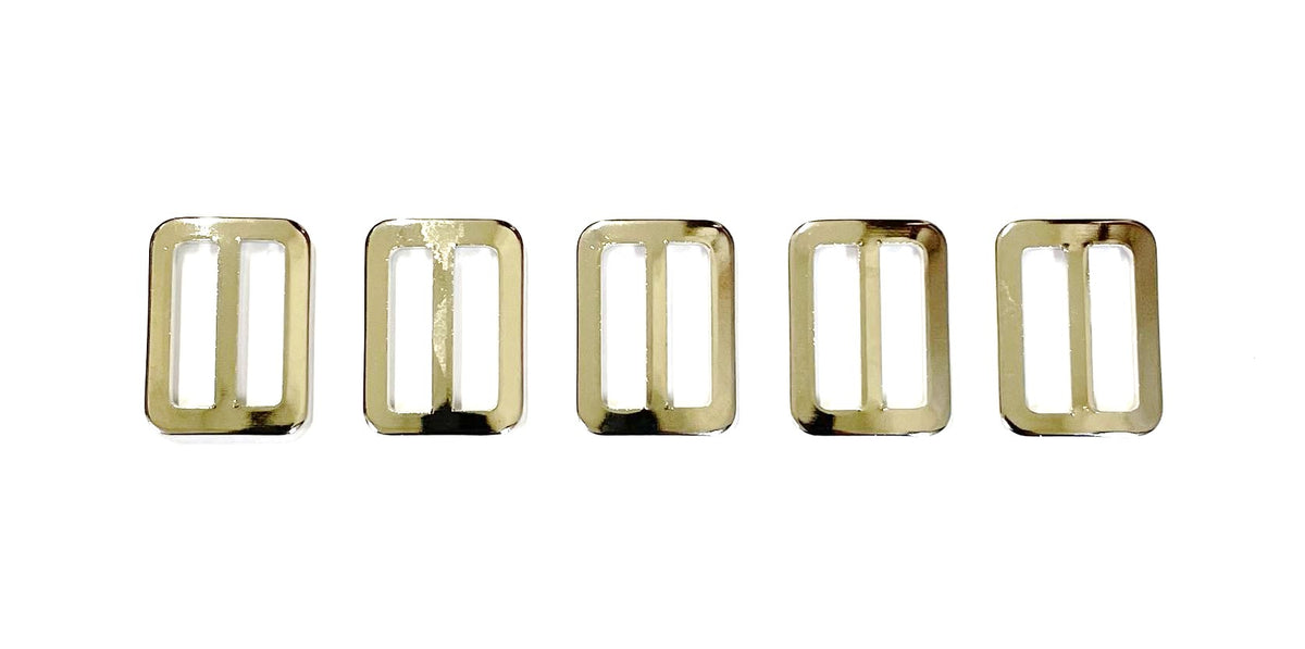 Metal 3 Bar Slides Nickel Plated 13mm 20mm 25mm 32mm 40mm 50mm x1 - x50 For Bags Straps Webbing