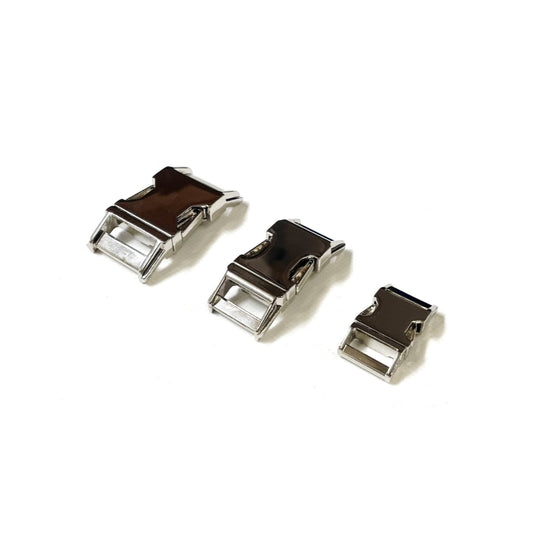 Metal Side Release Buckles Nickel Plated Curved 16mm 20mm 25mm