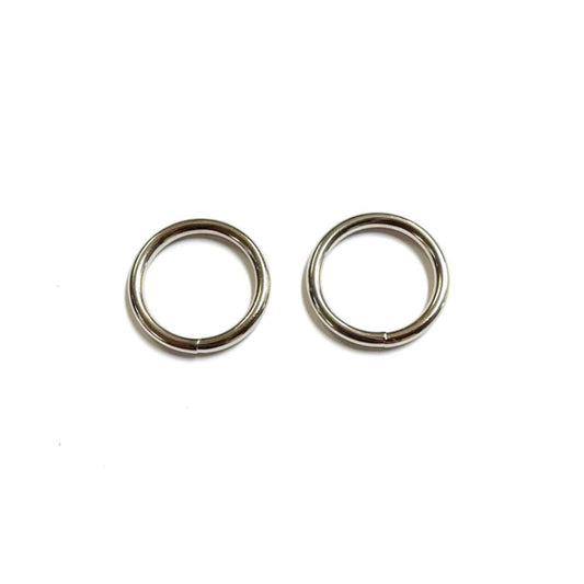 22mm Welded O-Ring Metal Nickel Plated 3mm Thick Circle Rings Webbing Bags Straps