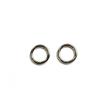 Load image into Gallery viewer, 10mm Welded O-Ring Metal Nickel Plated 2mm Thick Circle Rings Webbing Bags Straps