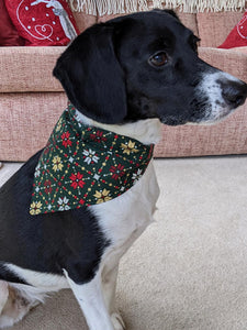 Christmas Dog Bandanas 5 Festive Designs In 4 Sizes 100% Cotton