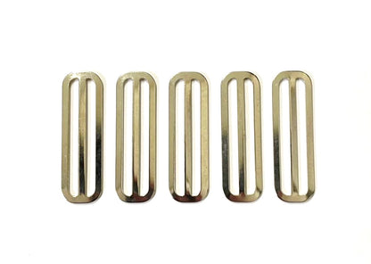 Metal 3 Bar Slides Nickel Plated 13mm 20mm 25mm 32mm 40mm 50mm x1 - x50 For Bags Straps Webbing