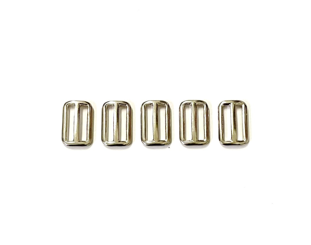 Metal 3 Bar Slides Nickel Plated 13mm 20mm 25mm 32mm 40mm 50mm x1 - x50 For Bags Straps Webbing
