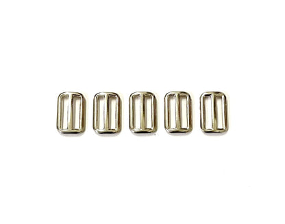 Metal 3 Bar Slides Nickel Plated 13mm 20mm 25mm 32mm 40mm 50mm x1 - x50 For Bags Straps Webbing