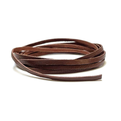 3mm Flat Genuine Leather Thonging Strip Laces Cord Various Colours And Lengths