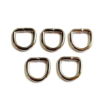 10mm Welded D-ring 3mm Thick Nickel Plated For Webbing Bags Straps Dog Leads Crafts