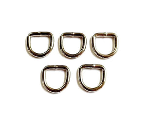 10mm Welded D-ring 3mm Thick Nickel Plated For Webbing Bags Straps Dog Leads Crafts