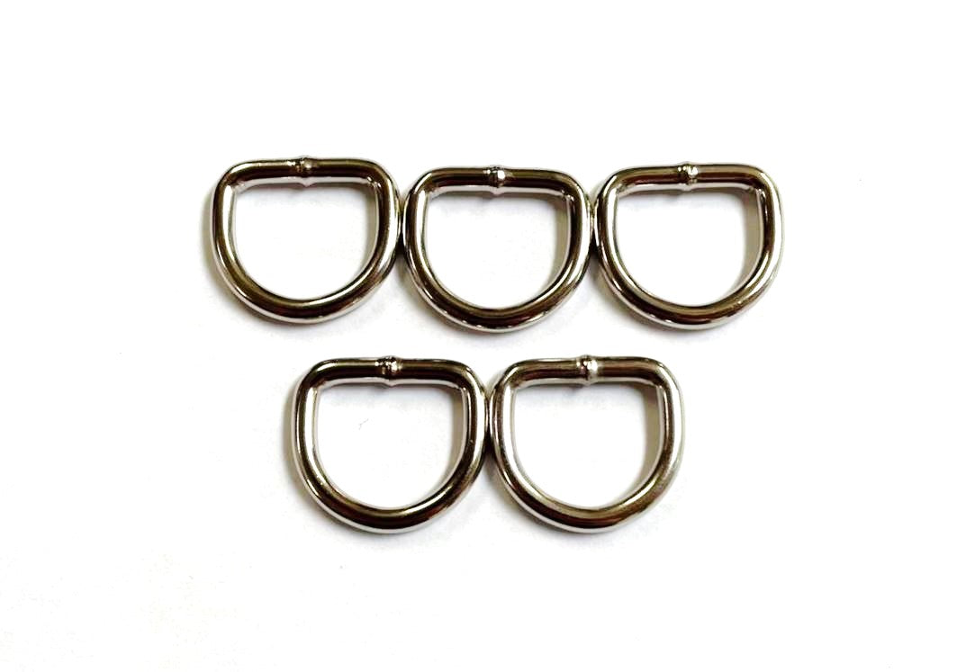 Welded D-ring 10mm - 38mm Nickel Plated For Webbing Straps Bags Handles Dog Leads Collars