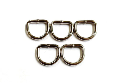 Welded D-ring 10mm - 38mm Nickel Plated For Webbing Straps Bags Handles Dog Leads Collars