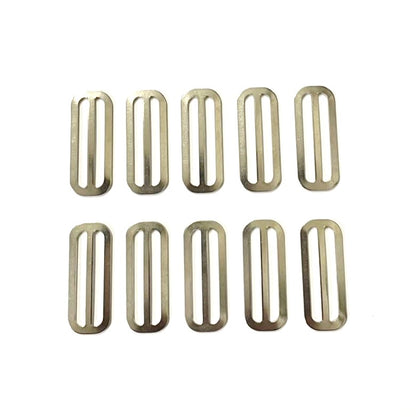 Metal 3 Bar Slides Nickel Plated 13mm 20mm 25mm 32mm 40mm 50mm x1 - x50 For Bags Straps Webbing