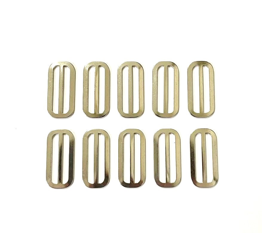 Metal 3 Bar Slides Nickel Plated 13mm 20mm 25mm 32mm 40mm 50mm x1 - x50 For Bags Straps Webbing