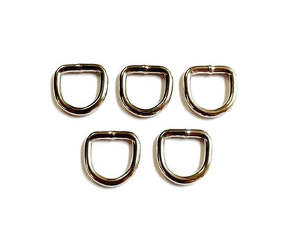 Welded D-ring 10mm - 38mm Nickel Plated For Webbing Straps Bags Handles Dog Leads Collars