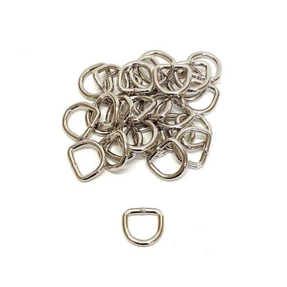 Welded D-ring 10mm - 38mm Nickel Plated For Webbing Straps Bags Handles Dog Leads Collars