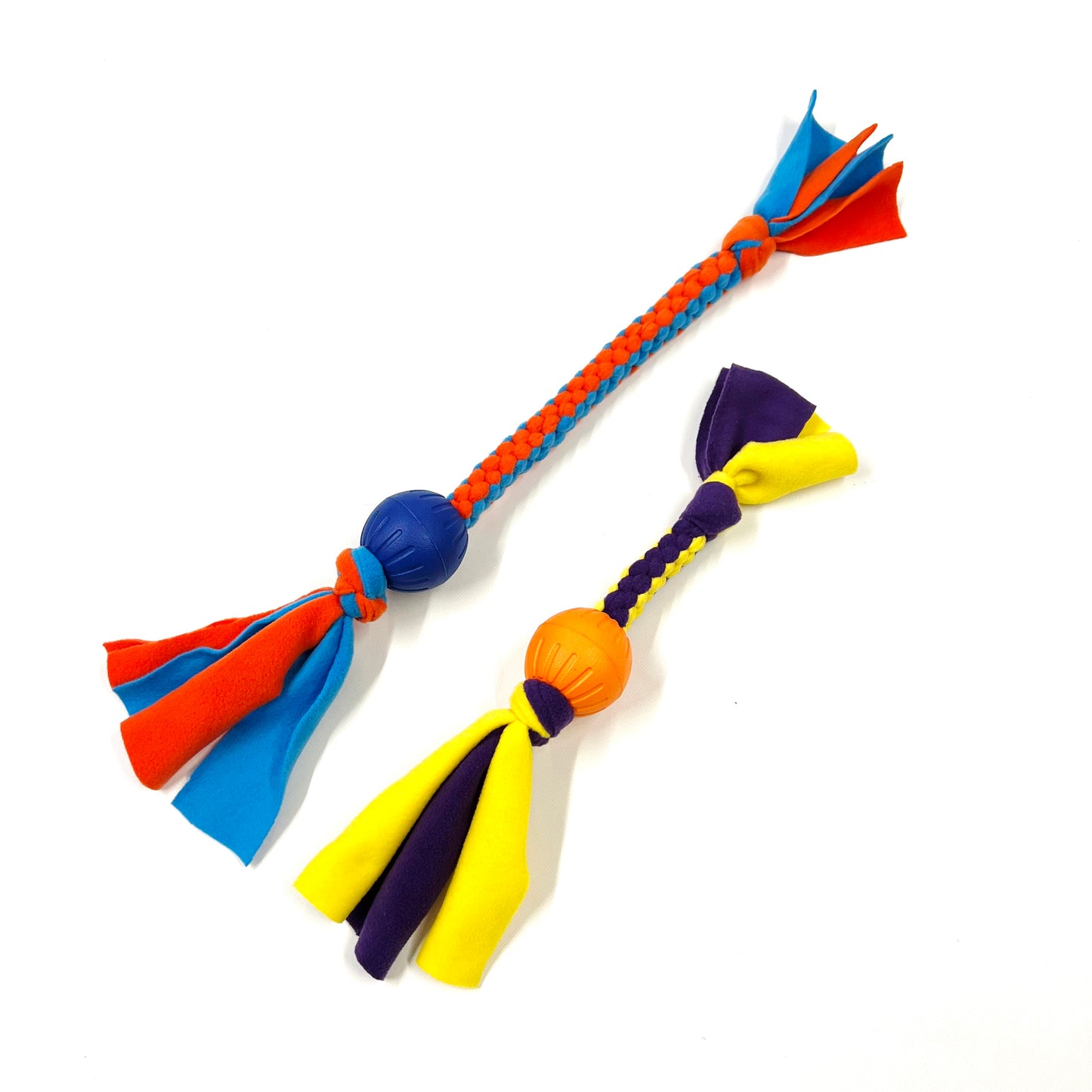 Dog Tug Toy With Ball Handmade Strong Fleece Tug Toys For Small Medium Large Dogs