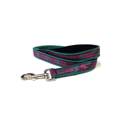 Tartan Dog Lead 1.1 Metre Long Padded Handle Dog Lead 25mm Wide