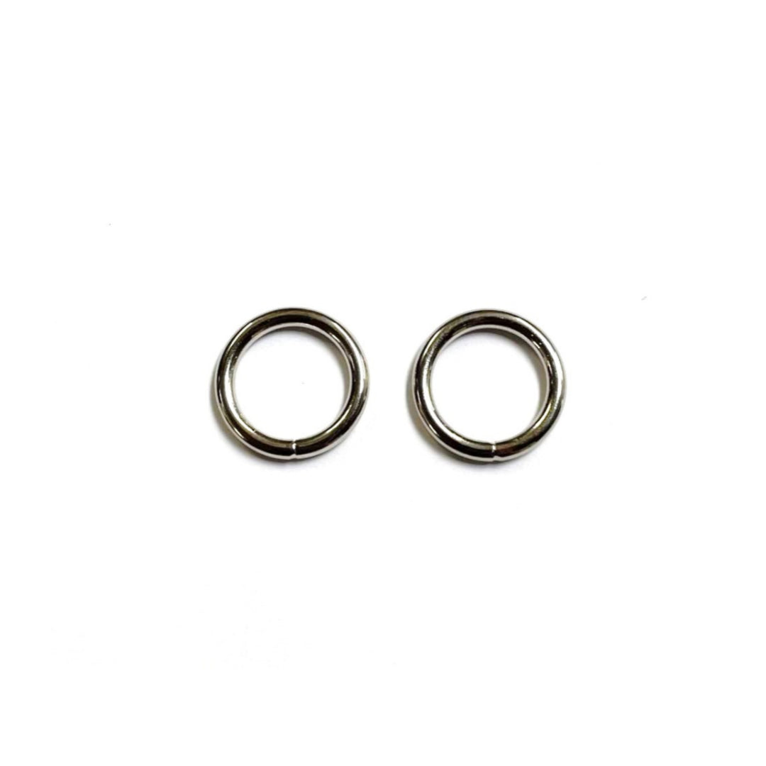 16mm Welded O-Ring Metal Nickel Plated 3mm Thick Circle Rings Webbing Bags Straps