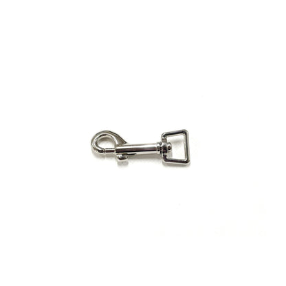 16mm Square Ended Trigger Clips Hooks Nickel Plated For Dog Leads Webbing Bags Straps Small Version