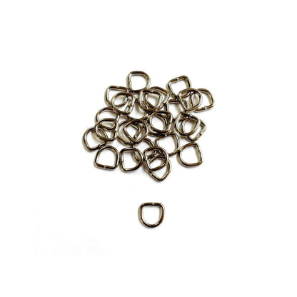 10mm Welded D-ring 3mm Thick Nickel Plated For Webbing Bags Straps Dog Leads Crafts