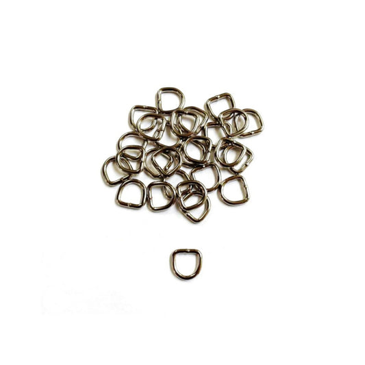 10mm Welded D-ring 3mm Thick Nickel Plated For Webbing Bags Straps Dog Leads Crafts