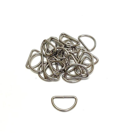 Welded D-ring 10mm - 38mm Nickel Plated For Webbing Straps Bags Handles Dog Leads Collars