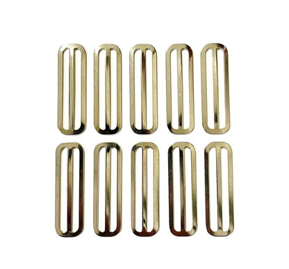 Metal 3 Bar Slides Nickel Plated 13mm 20mm 25mm 32mm 40mm 50mm x1 - x50 For Bags Straps Webbing