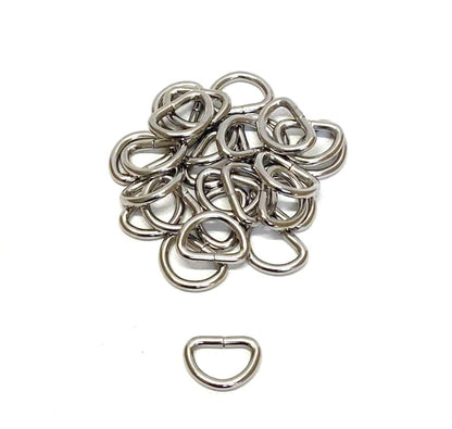 Welded D-ring 10mm - 38mm Nickel Plated For Webbing Straps Bags Handles Dog Leads Collars