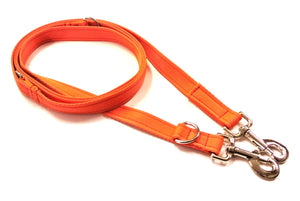 Police Style Dog Training Leads Double Ended Obedience Leash Multi-Functional 25mm Cushion Webbing