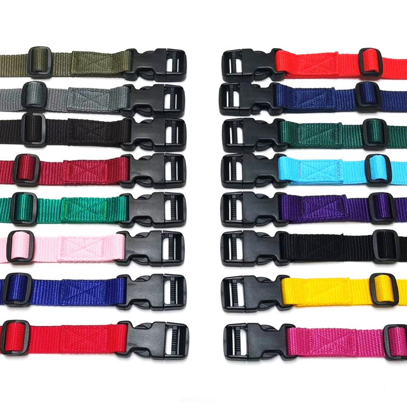 Tie Down Strap Side Release Buckle Belt Luggage Storage Strap 25mm Polypropylene Webbing 19 Colours