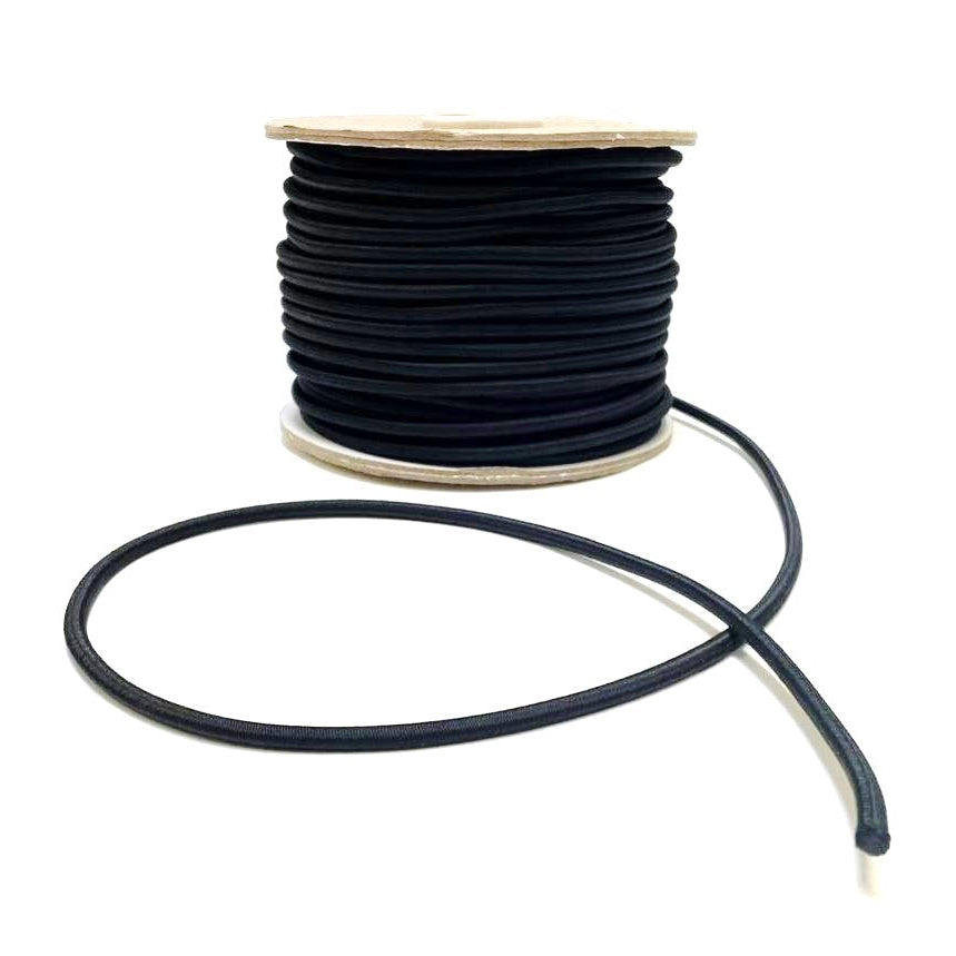 Bungee Cord Elastic 3mm 5mm 6mm Black Craft Trailer Boat DIY x1 x2 x5 x10 x25 x100 x250 Metres