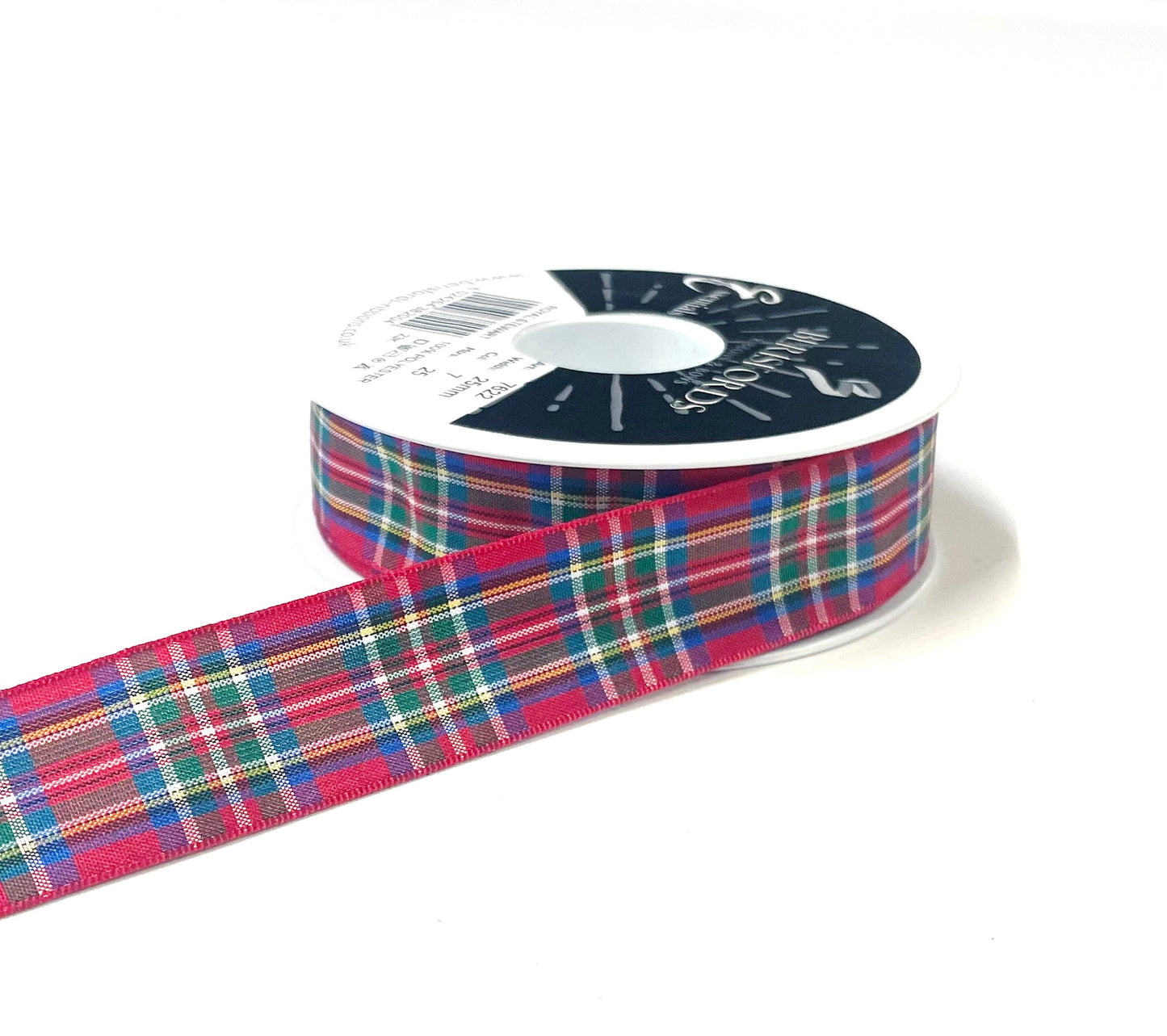Tartan Ribbon 25mm Berisfords Scottish Ribbon Sewing Crafts Gift Wrapping In Various Lengths