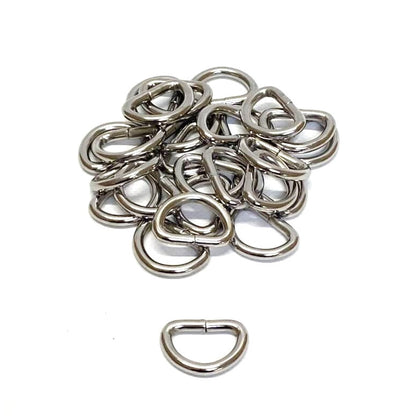Welded D-ring 10mm - 38mm Nickel Plated For Webbing Straps Bags Handles Dog Leads Collars
