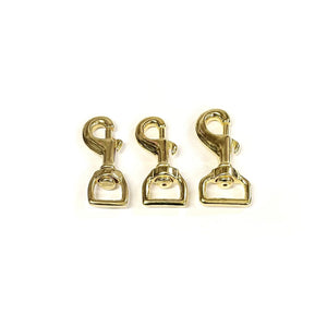 16mm 20mm 25mm Heavy Duty Solid Brass Trigger Clips Hooks Swivel x1 x2 x5 x10