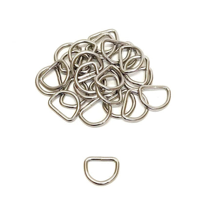 Welded D-ring 10mm - 38mm Nickel Plated For Webbing Straps Bags Handles Dog Leads Collars