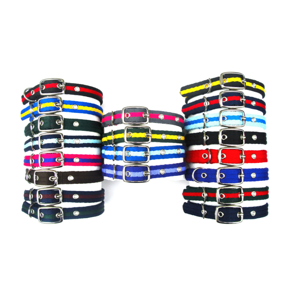 20mm Dog Collars Soft Strong Durable Air Webbing In Various Colours & Sizes