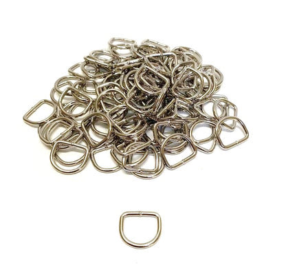 Welded D-ring 10mm - 38mm Nickel Plated For Webbing Straps Bags Handles Dog Leads Collars