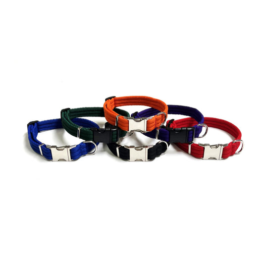 Dog Collar Adjustable Soft Air Webbing In Various Colours 25mm Wide For Medium & Large Dogs