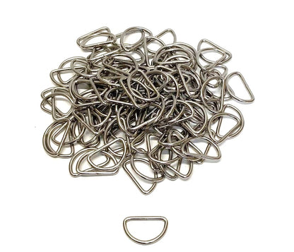Welded D-ring 10mm - 38mm Nickel Plated For Webbing Straps Bags Handles Dog Leads Collars